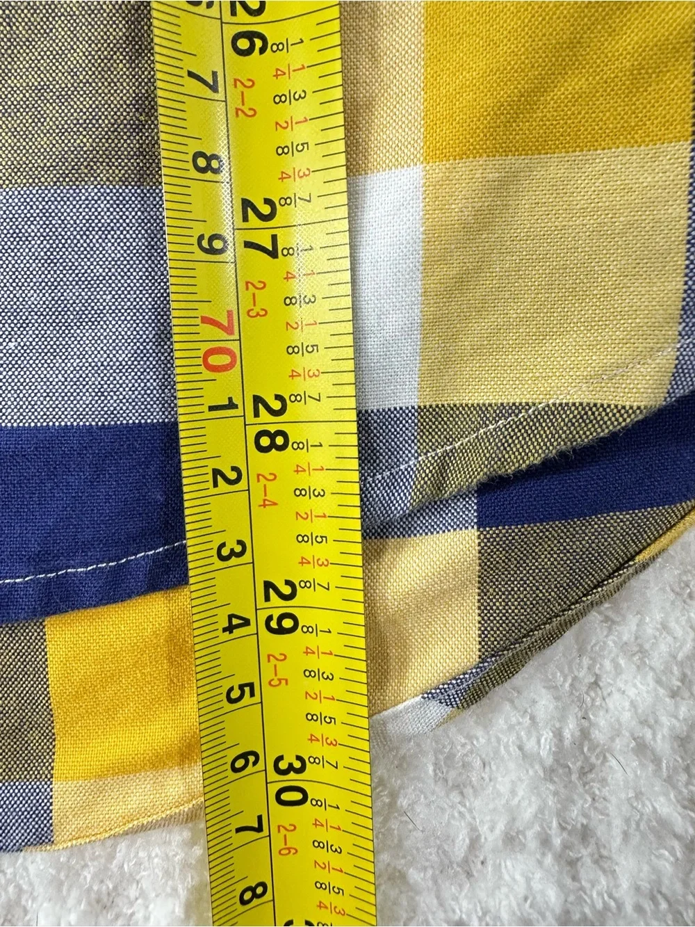 Men’s Banana Republic Yellow & Blue Checked Button-Down Shirt L